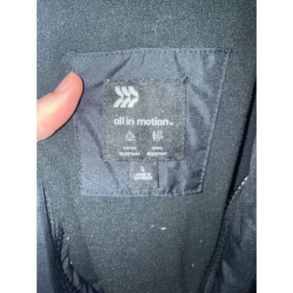 All In Motion Black Kids Snow Bib Sz L